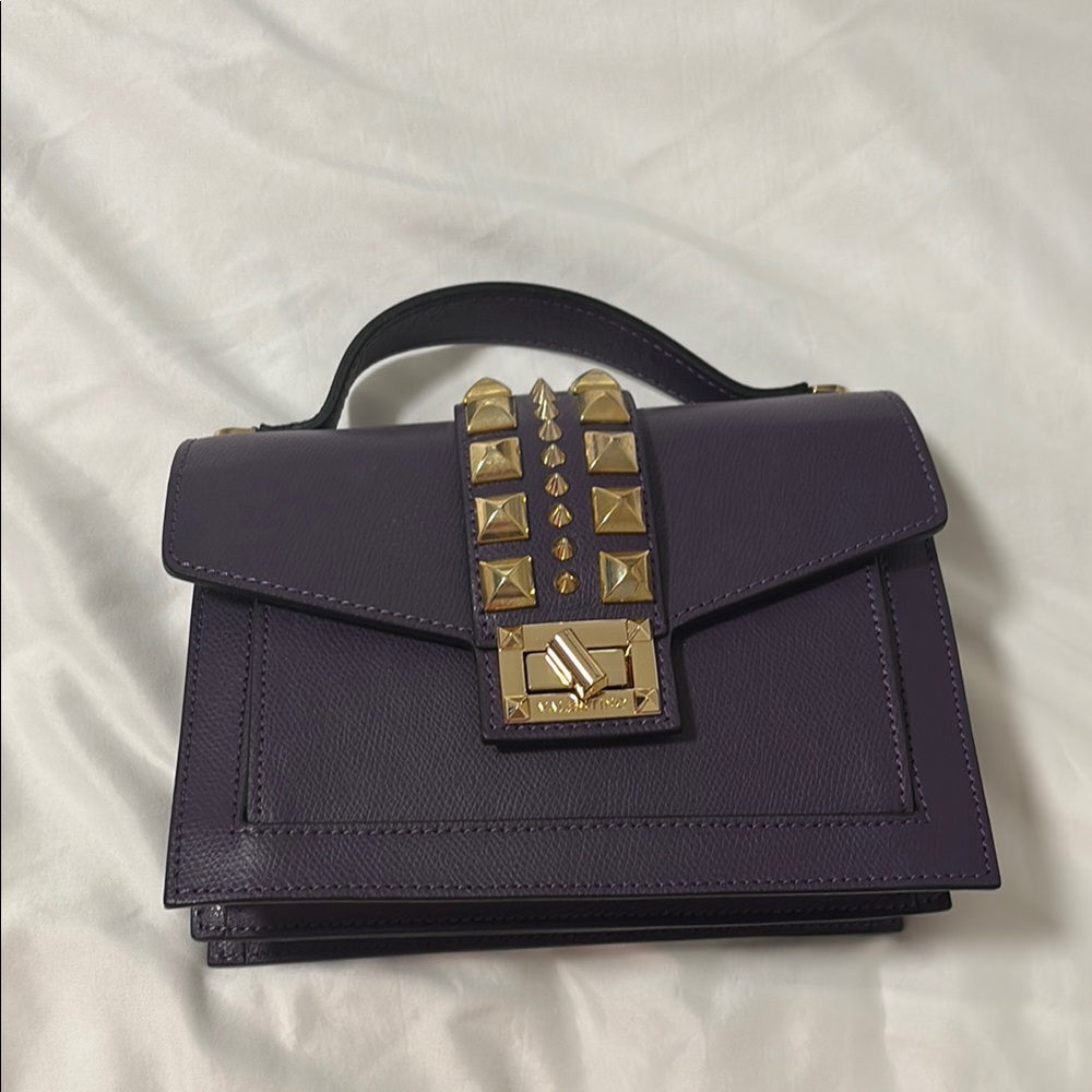 Purple Studded Handbag